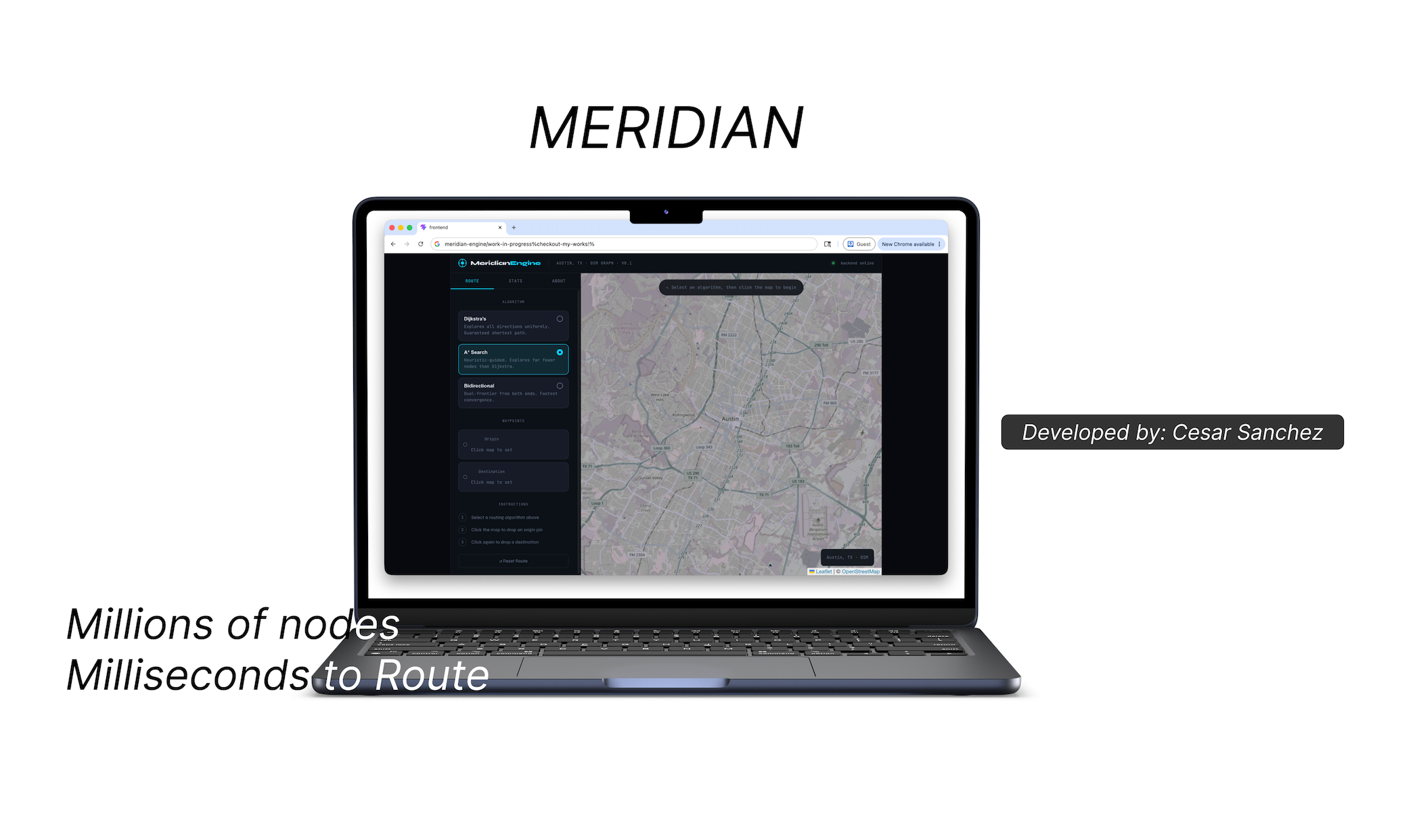 Meridian Routing Engine Demo